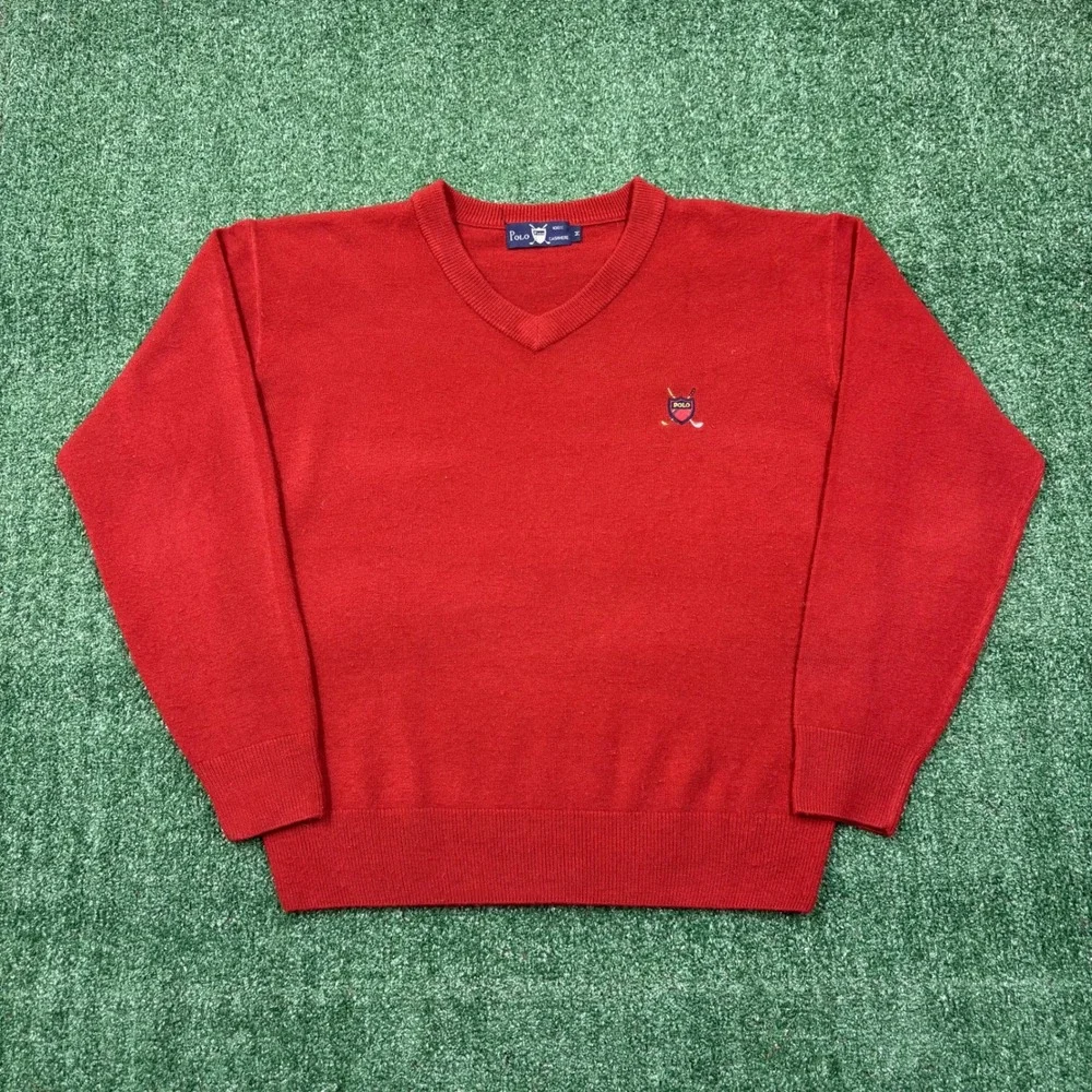 Vintage Polo Golf Cashmere V-neck Sweater